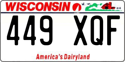 WI license plate 449XQF
