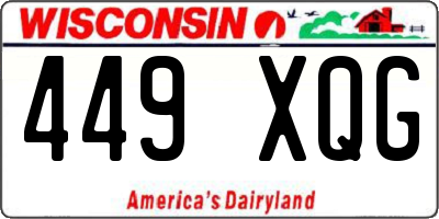 WI license plate 449XQG
