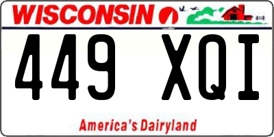 WI license plate 449XQI