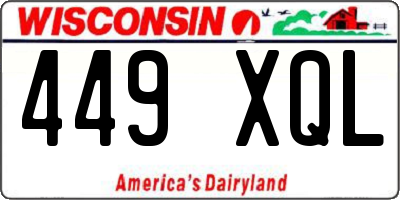 WI license plate 449XQL