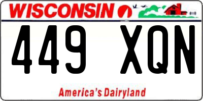 WI license plate 449XQN