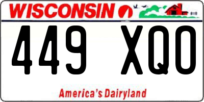 WI license plate 449XQO
