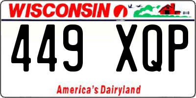 WI license plate 449XQP