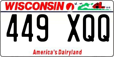 WI license plate 449XQQ