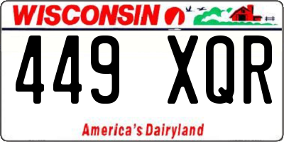 WI license plate 449XQR