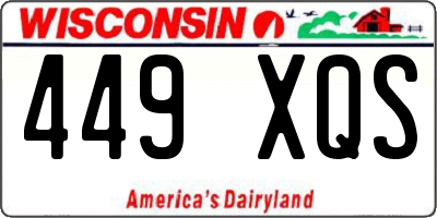 WI license plate 449XQS