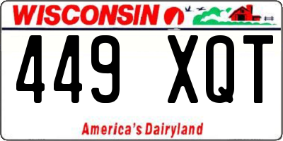 WI license plate 449XQT