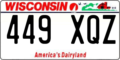 WI license plate 449XQZ