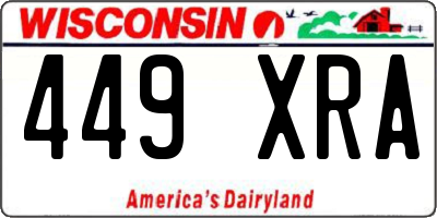 WI license plate 449XRA