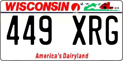 WI license plate 449XRG