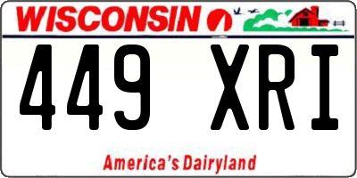 WI license plate 449XRI