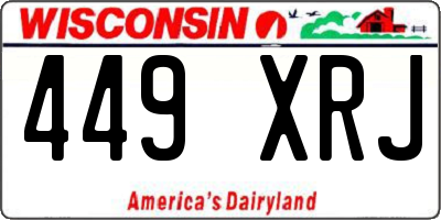 WI license plate 449XRJ