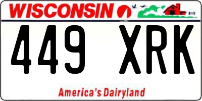 WI license plate 449XRK