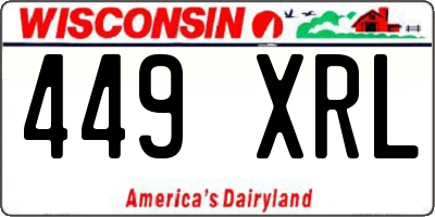 WI license plate 449XRL