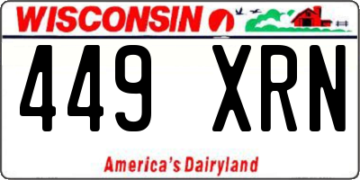 WI license plate 449XRN