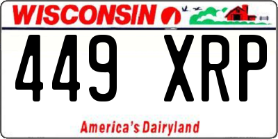 WI license plate 449XRP