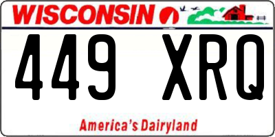 WI license plate 449XRQ