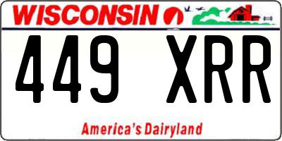 WI license plate 449XRR