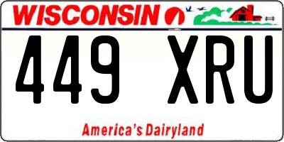 WI license plate 449XRU