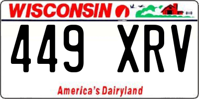 WI license plate 449XRV