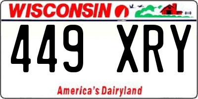 WI license plate 449XRY