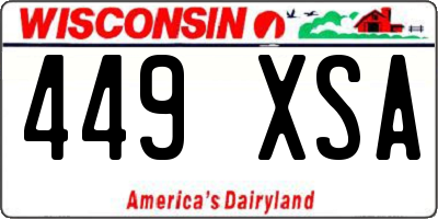 WI license plate 449XSA