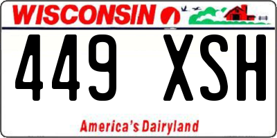 WI license plate 449XSH