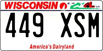 WI license plate 449XSM