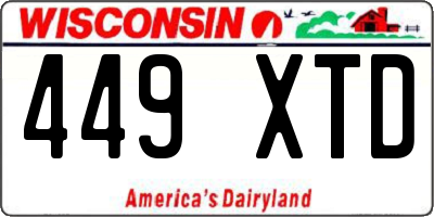 WI license plate 449XTD
