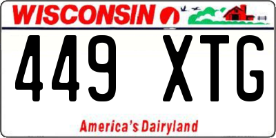 WI license plate 449XTG