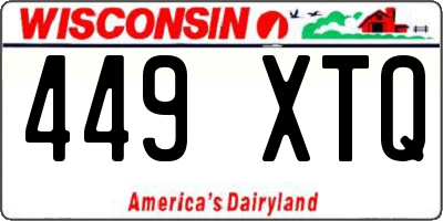 WI license plate 449XTQ