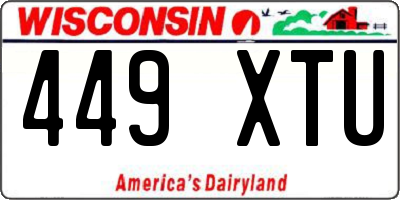 WI license plate 449XTU