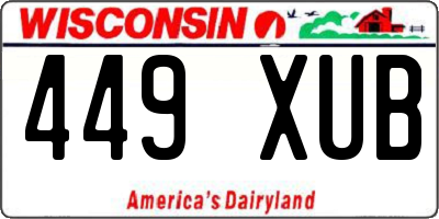 WI license plate 449XUB