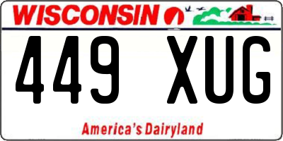 WI license plate 449XUG