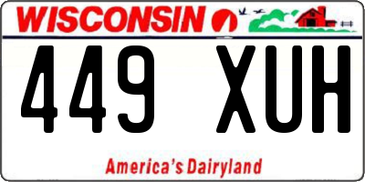 WI license plate 449XUH