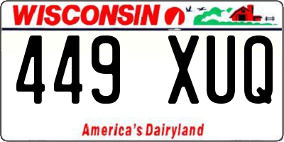 WI license plate 449XUQ