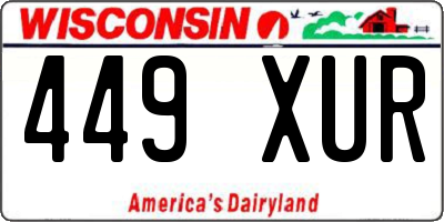 WI license plate 449XUR