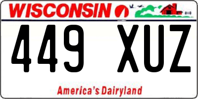 WI license plate 449XUZ