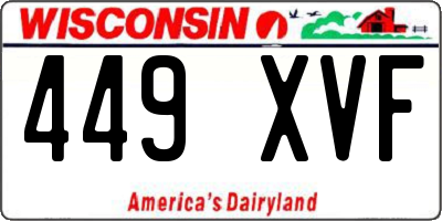 WI license plate 449XVF