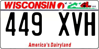 WI license plate 449XVH