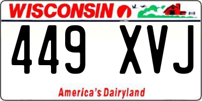 WI license plate 449XVJ