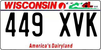 WI license plate 449XVK