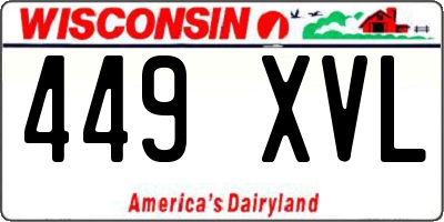 WI license plate 449XVL