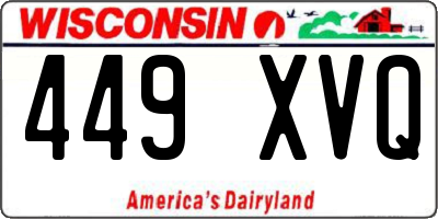 WI license plate 449XVQ