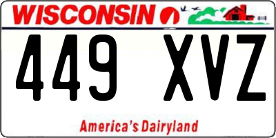 WI license plate 449XVZ
