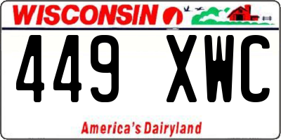 WI license plate 449XWC