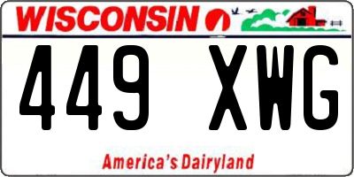 WI license plate 449XWG