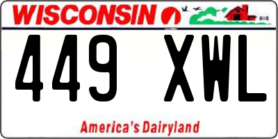 WI license plate 449XWL