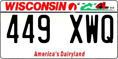 WI license plate 449XWQ