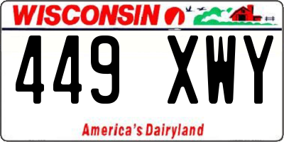 WI license plate 449XWY